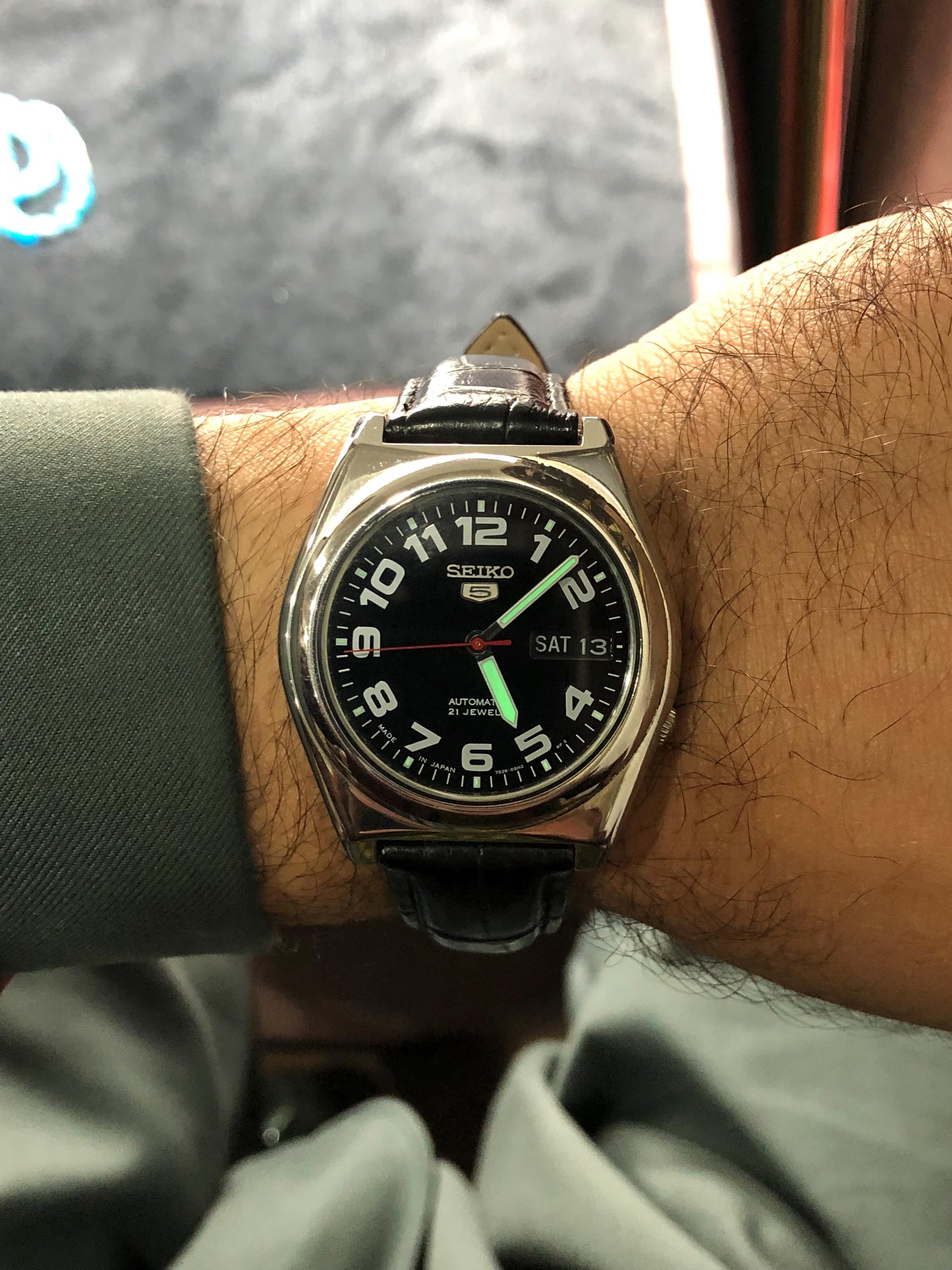 Seiko 5 Automatic Watch: 7S26-01 A4 WP / 294540 - Japan Made