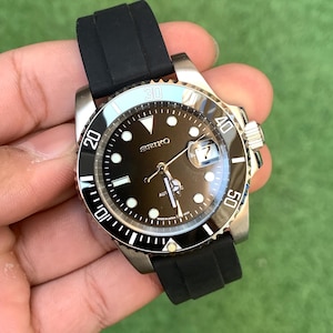 Sロゴ　MOD 腕時計ケース ダイバーズスタイル　自動巻き　ダイバーウォッチ Seiko mod watch - Etsy 日本