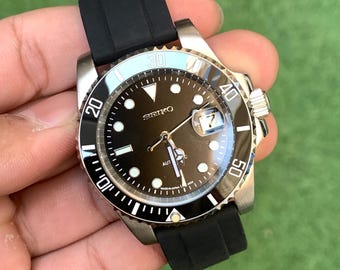 Seiko 5 Automatic Mod Watch - Japan Made - Black Dial