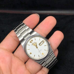 AA grade seiko 5 automatic watch  - japan watch-gift for him - birthday gift - original watch-silver dial watch-