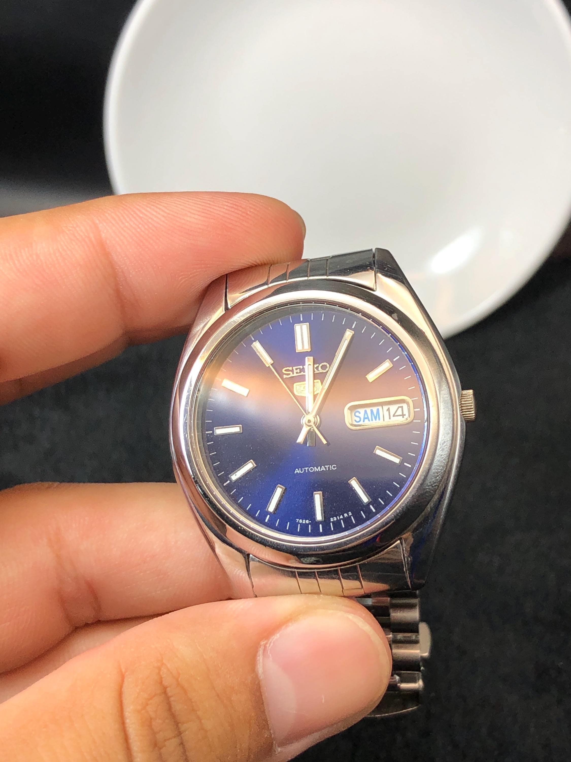Seiko 5 Automatic Watch: 7S26C Japan Movement, Blue Dial - Etsy