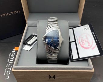 Vintage 1950s Hamilton Watch 10K GF with Carved Gem Scarabs Triangular Dial Vintage 1950s Hamilton Watch: 10K GF White Gold Triangular  main image 3