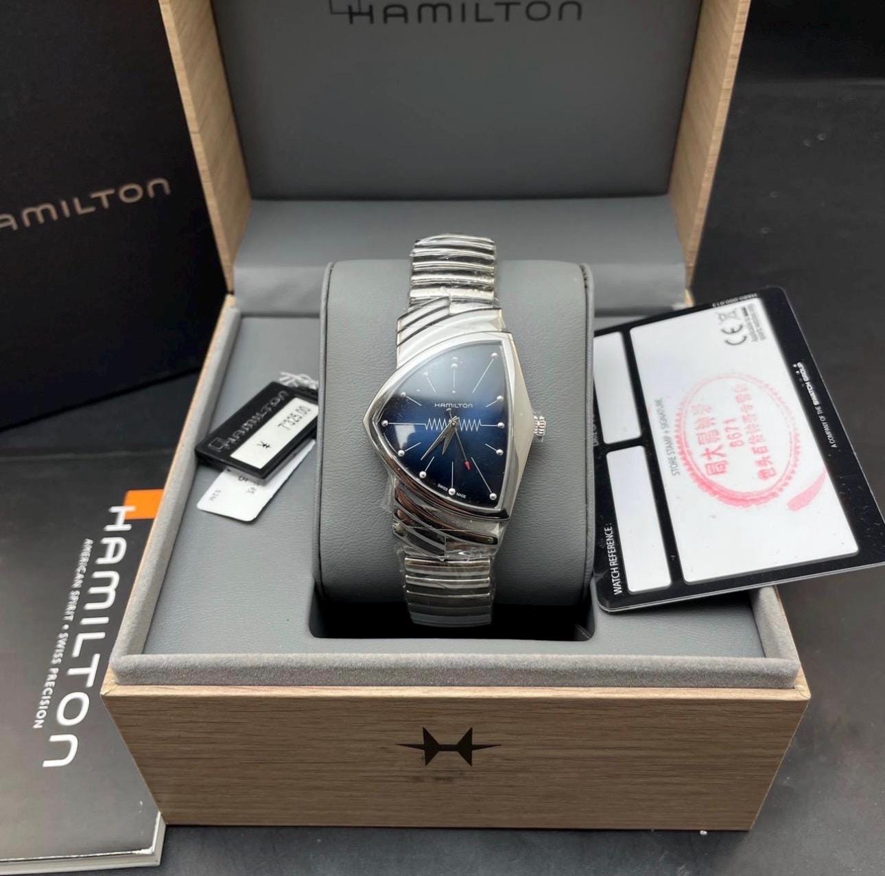 Hamilton Ventura Blue Dial Swiss Watch H244112 – Stainless Steel