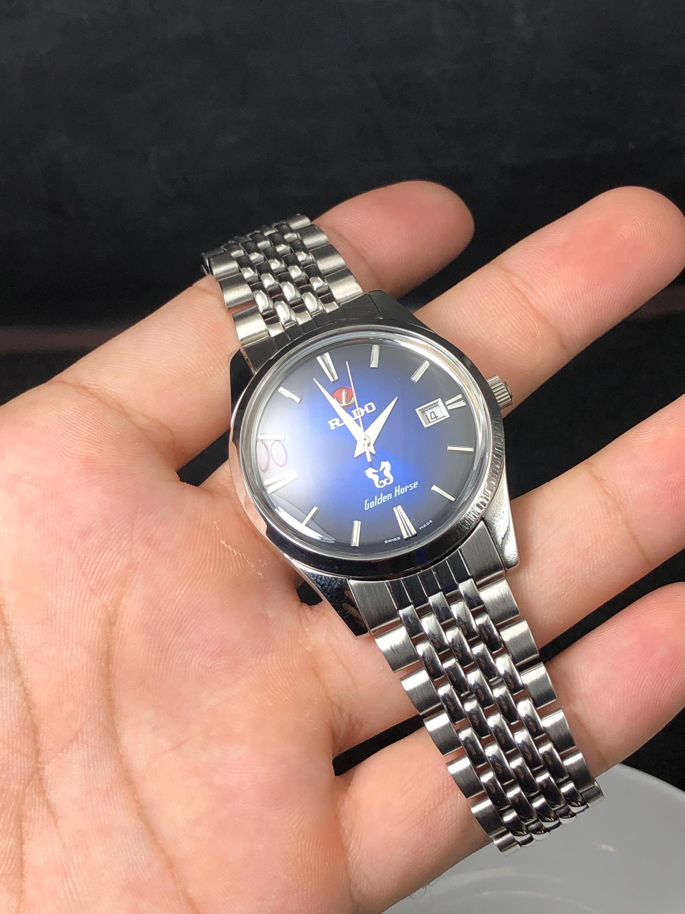 Vintage Rado Golden Horse Automatic Watch: Blue Dial, 25 Jewels - Etsy