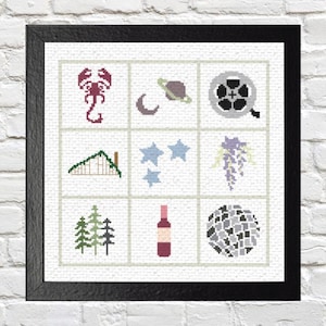 folklore Vision Board - Taylor Inspired - Cross Stitch Pattern - DIGITAL DOWNLOAD