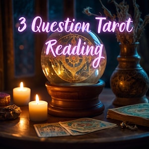 Lecture de tarot en 3 questions, lecture de cartes de tarot à la même heure, lecture psychique détaillée