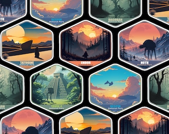 Star Wars National Park Stickers: Matte Vinyl, 3"