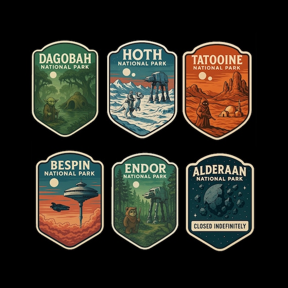 Star Wars National Park Sticker: Water-Resistant Matte Vinyl