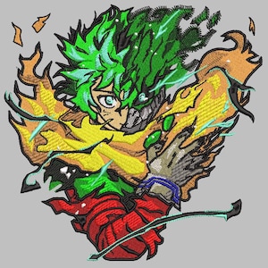 Anime Character Embroidery Design: 3 Sizes, 8 Formats (Digital Download)
