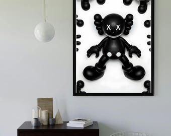 Kaws Hypebeast Wall Art, Graffiti Kaws, Digital Download, Masculine Wall Art, Kaws Figure & Toys, Hypebeast Wall Art, Printables Poster