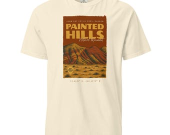Painted Hills T Shirt Pacific Northwest Outdoor Shirt Hiking Graphic Tee Oregon Landmark Travel Souvenir Gift for Hikers