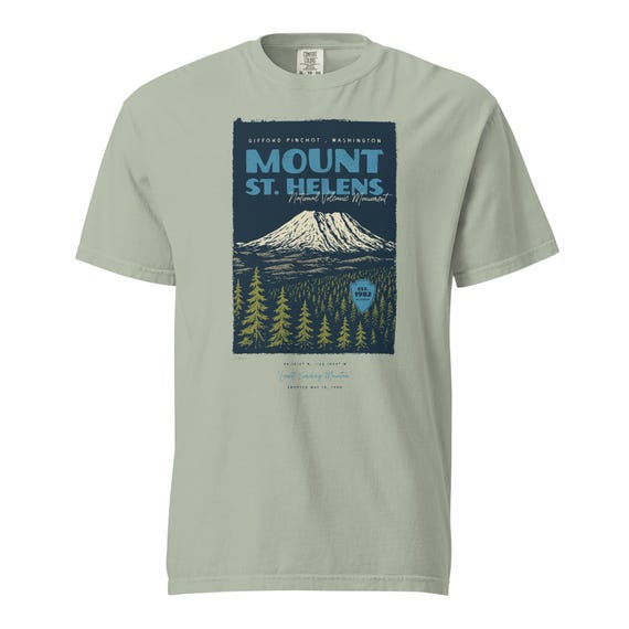 Mount St Helens T Shirt Pacific Northwest Outdoor Shirt Hiking Graphic Tee Washington Landmark Travel Souvenir Gift for Hikers