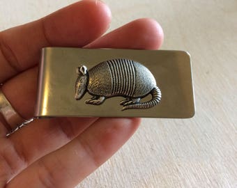 Animal Money Clip Etsy - vintage style stainless steel silver armadillo money clip handmade in the usa unique unisex gift idea statement piece