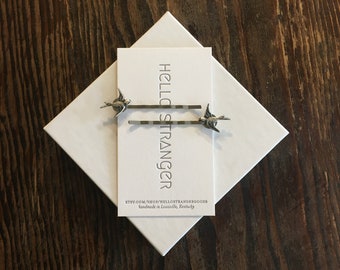 Handmade vintage style bird bobby pins // gift idea for her // boho nature // Valentine's Day // silver swallow sparrow hair clips