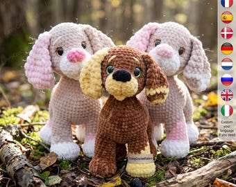 Crochet Dog Pattern – Amigurumi Puppy Toy, Easy Crochet Tutorial, PDF Digital Download | Cute Canine Plush Toy | DIY Crochet Dog