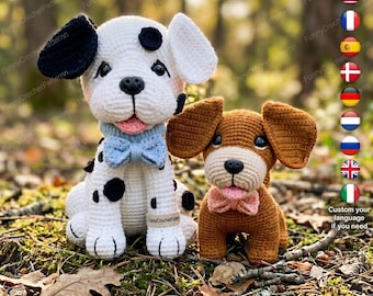 Realistic Puppy Dog Amigurumi Crochet PDF Pattern, Sitting Shih Tzu Style Plush Toy Tutorial, Digital Download Only No Physical Item