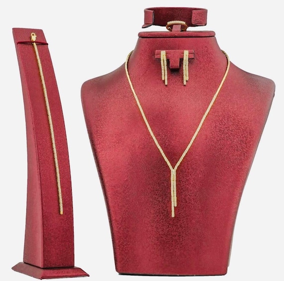 925 Sterling Silver Single Row Waterway Women’s Jewelry Set