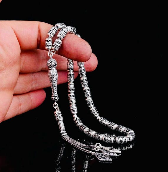 925 Sterling Silver Fusion Cut Tasbih Model 1  – 33 Beads – 28 cm