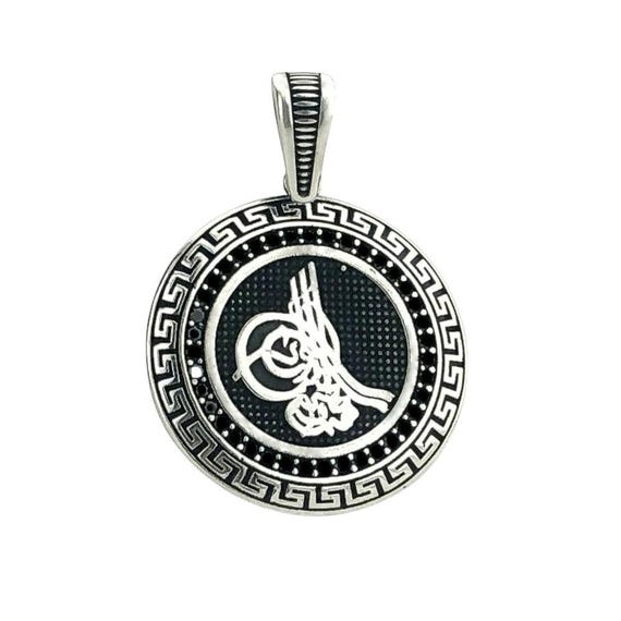 925 Sterling Silver Pendant with Ottoman Tughra Design – 7.55 g