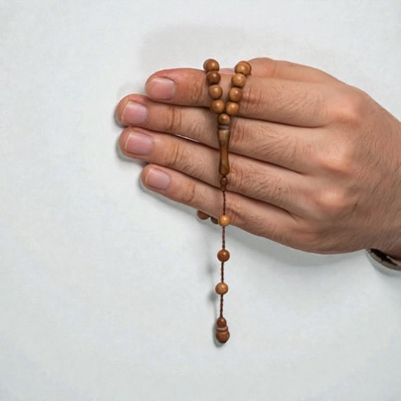 Handmade Natural Kuka Prayer Beads Round Cut Islamic Tasbih