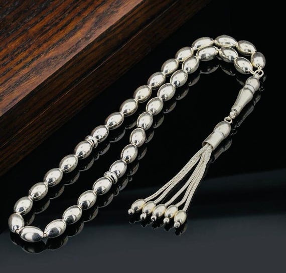 925 Sterling Silver Arpa Cut Tasbih