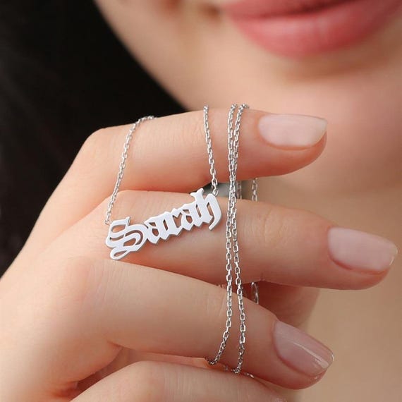 925 Sterling Silver Name Necklace – Custom Jewelry Gift