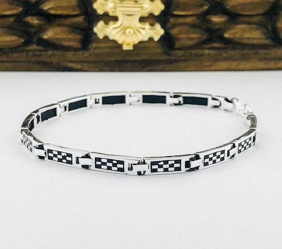 925 Sterling Silver Men’s Bracelet – 10.6 g
