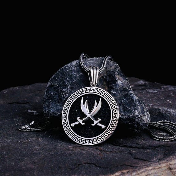 Zulfiqar Sword Design 925 Sterling Silver Men’s Necklace – 60 cm – 15.7 g