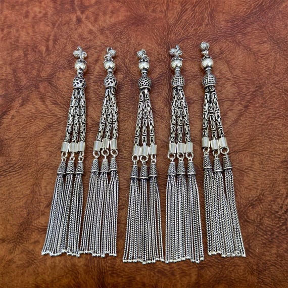 925 Sterling Silver Handmade Tasbih Tassel – Chain Style