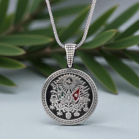 925 Silver Ottoman Coat of Arms Men’s Necklace