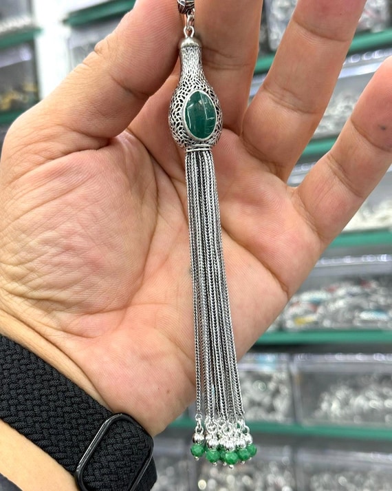 925 Sterling Silver Tasbih Tassel Handmade Chain Design Classic & Modern Style