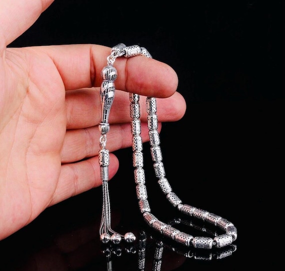 925 Sterling Silver Capsule Cut Fizyon Misbaha Model 4