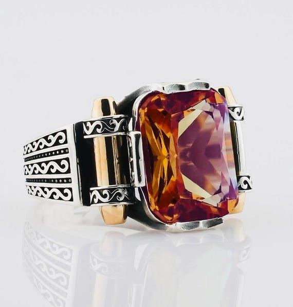 925 Sterling Silver Men’s Ring with Zultanite Stone