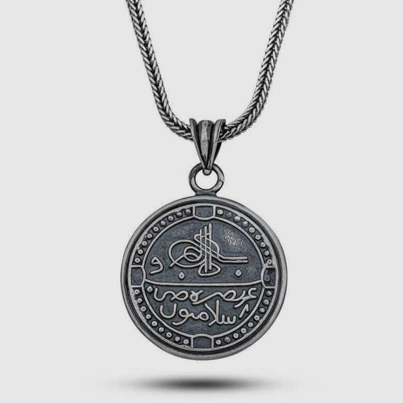 925 Silver Arabic Salam Alaikum Men Necklace