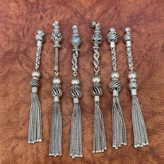 925 Sterling Silver Handmade Tasbih Tassel – Choose Your Design