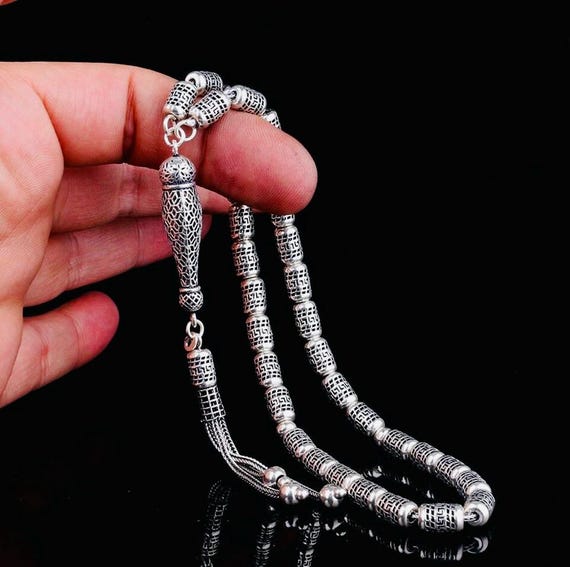 925 Sterling Silver Capsule Cut Fizyon Misbaha Model 3