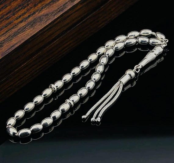 925 Sterling Silver Arpa Cut Tasbih