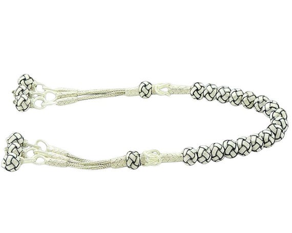 1000 Pure Silver Trabzon Kazaz Tesbih – Zaza Model – 29 cm