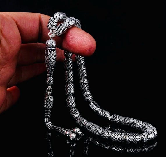 925 Sterling Silver Capsule Cut Misbaha – Model 2