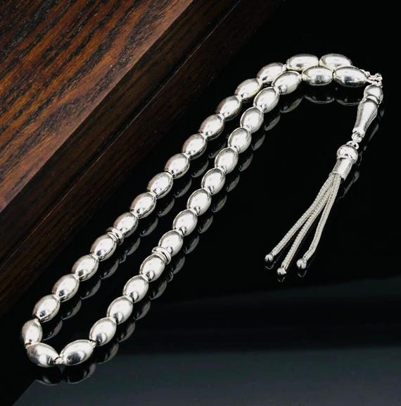925 Sterling Silver Arpa Cut Tasbih