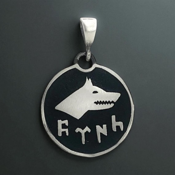 925 Silver Gokturk Wolf Pendant