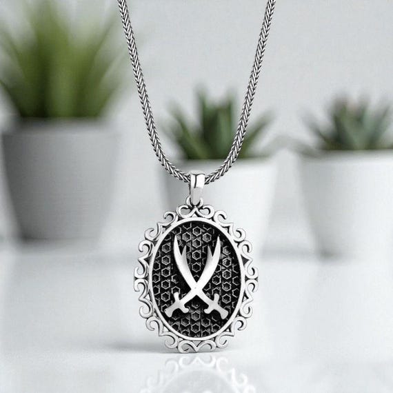 925 Sterling Silver Zulfiqar Sword Men’s Pendant