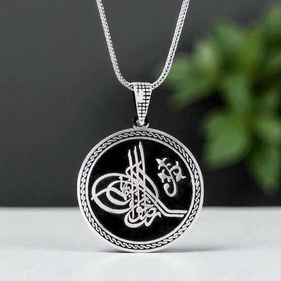 925 Silver Ottoman Tughra Necklace
