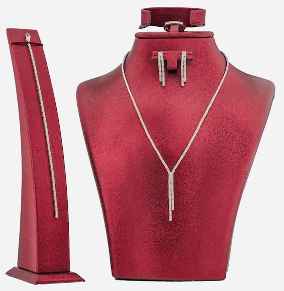 925 Sterling Silver Single Row Waterway Women’s Jewelry Set