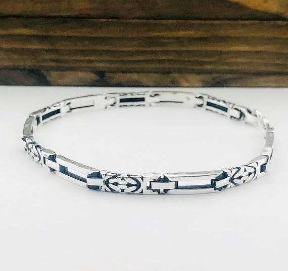 925 Sterling Silver Men’s Bracelet – 10.60 g