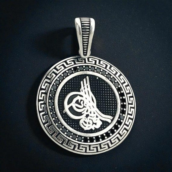 925 Sterling Silver Ottoman Tughra Pendant