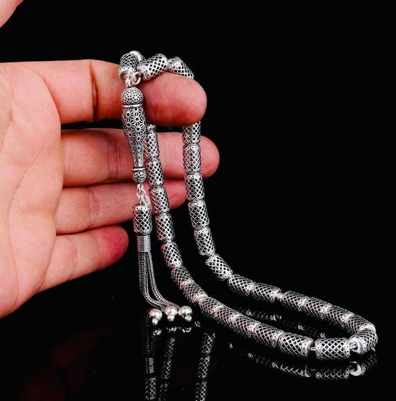 925 Sterling Silver Capsule Cut Fusion Misbaha