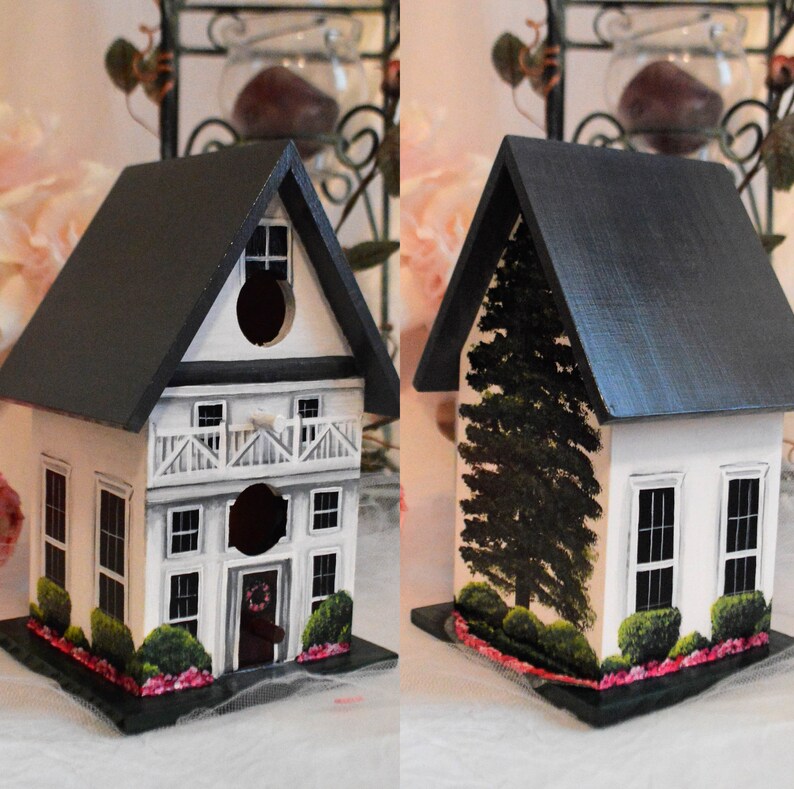 Match Your Home Hand Painted Personalized Decorative Birdhouse Etsy