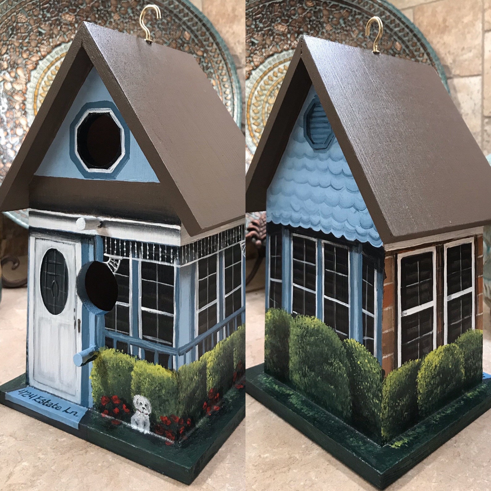 Painted to Match Your House Decorative Painted Birdhouse Etsy