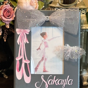 Hand Painted Personalized Ballet Dance Picture Frame image 1